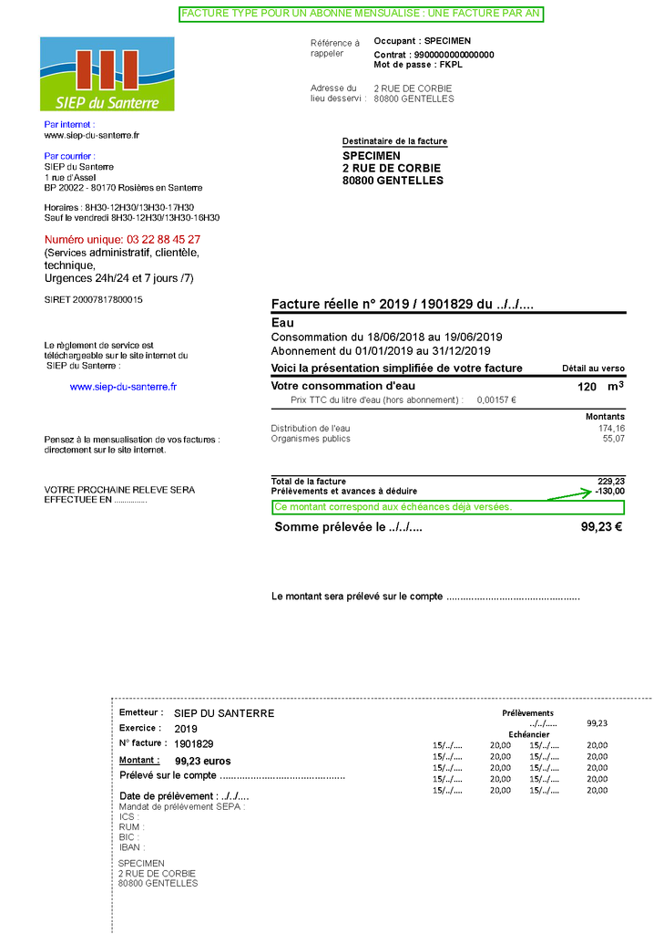 SPECIMEN FACTURE MENS Page 1