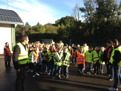 Visite de la station de pompage de Caix 1 et des reservois par les élèves de l'école St Famille à Rosières 
